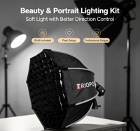 Diffuseur octogonal TRIOPO 65 cm pour flash / Speedlights - Matériau en nylon pour la photographie de portrait et de produits