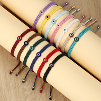 Pulsera de Hilo Rojo Hecha a Mano con Amuleto de Ojo Turco para Mujer, Ajustable, Joyería Religiosa, Protección, Regalo de la Suerte