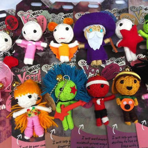 Venta al por mayor muñecas de vudú llavero negro enojado mal Ángel vudú llavero hecho a mano personalizado regalo de Halloween muñecas de vudú - Product Image 6