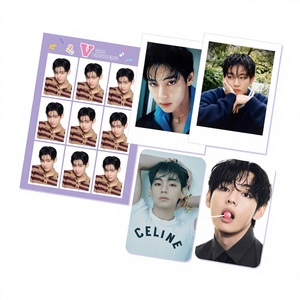 Set de 5 Tarjetas LOMO con Fotos Digitales HD de <span class=keywords><strong>Jungkook</strong></span> V BT <span class=keywords><strong>Idol</strong></span>, 9 Fotos en Rejilla, Regalo de Moda para Fans de Jimin, Suga, J-Hope, RM y Jin - Product Image 2