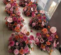 Bouquet de mariage en gros, arrangement de décoration de table de mariage, boule de fleurs artificielles