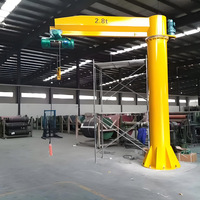 Mini grue à flèche mobile d'atelier de 5 tonnes avec palan électrique, télécommande, composants d'engrenage et de roulement