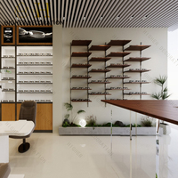 Vitrine murale en métal pour lunettes, présentoir personnalisé avec logo, vitrine pour lunettes de soleil avec éclairage LED