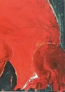 Peinture à l'huile impressionniste peinte à la main, <span class=keywords><strong>Lion</strong></span> gardien chinois <span class=keywords><strong>rouge</strong></span>, <span class=keywords><strong>Lion</strong></span> oriental porte-bonheur original, Art mural sur toile texturée - Product Image 6