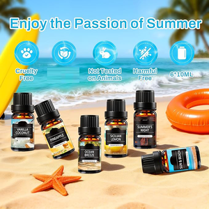 Lot de 6 Huiles Parfumées Synthétiques de Qualité Supérieure, Direct Usine, Parfums <span class=keywords><strong>Coco</strong></span>, Ananas, <span class=keywords><strong>Vanille</strong></span>, Océan, Citron, Été, pour Bougies - Product Image 3