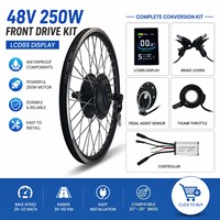 Kit de conversion de vélo électrique avec moteur de moyeu de roue avant 48V 250W, étanche, pour VTT 20 24 26 27.5 28 29 pouces 700C LCD8S
