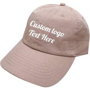 หมวกเบสบอลผ้าฝ้ายปักสีพาสเทลใส่ได้ทั้งชายและ Ps1400พร้อมข้อความโลโก้ที่กำหนดเอง - Product Image 1