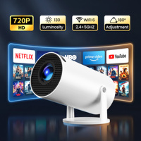 Projecteur HD 720p personnalisé en usine avec angle réglable, projecteur portable pour systèmes de cinéma maison