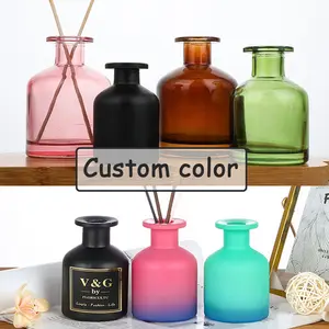 Wholesale Custom Logo 100ml 300ml Clear Empty Luxury Aroma Reed Oil Perfume Diffuser Amber Glass Bottle With Gift Box