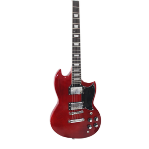 <span class=keywords><strong>Chitarra</strong></span> Elettrica Tipo SG con Corpo in Mogano Rosso, Nero e Bianco, Tastiera in Palissandro, Prodotta in Cina - Product Image 5