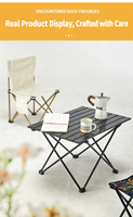 Table pliante d'extérieur en alliage Nuosenlai avec barres de connexion intégrées, légère et facile à transporter, mobilier de camping d'extérieur