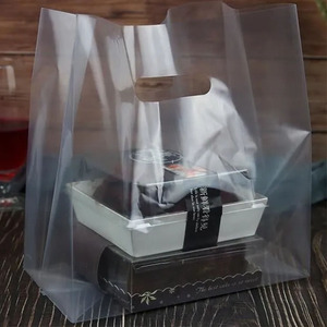 Bolsa para llevar personalizada Embalaje de alimentos Caja de pan de plástico Bolsas para llevar Bolsas de plástico transparente para restaurantes - Product Image 4