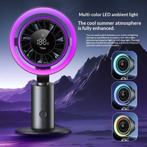 Ventilateur de bureau portable intelligent rechargeable haute qualité, puissant et très demandé pour l'été - Product Image 3
