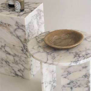 Socle en marbre Calacatta <span class=keywords><strong>Volia</strong></span> Offre Spéciale de taille personnalisée Table d'appoint en pierre Dolomite en travertin poli Calcite pour sol de maison de villa - Product Image 1