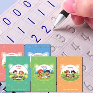 Niños de 3 años reutilizable ranurado escritura a mano caligrafía rastreo letras escritura magia Práctica cuaderno con bolígrafos - Product Image 5