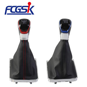 Poignée de levier de vitesse en cuir pour voiture, 5 vitesses, 6 vitesses, ensemble ergonomique, compatible Volkswagen - Product Image 2