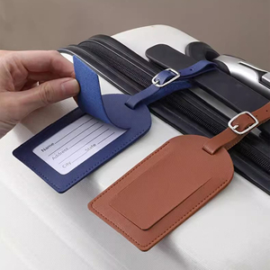 Étiquette de bagage de valise en cuir PU imprimée avec LOGO personnalisé - Product Image 3