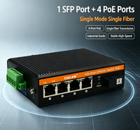 Switch PoE industriel Gigabit, monomode monofibre, transmission 20 km, port SC 1310/1550 nm