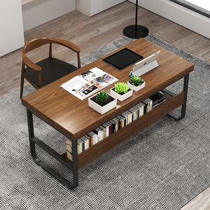 Semplice scrivania da ufficio in legno massello, studio a casa, scrivania per <span class=keywords><strong>Computer</strong></span>, camera da letto, deposito libri, scrivania - Product Image 1