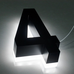 Stainless Steel Backlit 3D <b>LED</b> Metal House <b>Numbers</b> Sign Board - Product Image 5