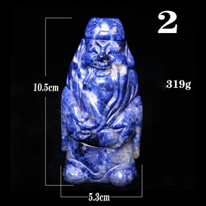 Estatua de Buda de <span class=keywords><strong>sodalita</strong></span> Fu Lu Shou hecha a mano, decoración religiosa, gran oferta - Product Image 2