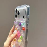 Coque de téléphone transparente en résine époxy couleurs tendance avec papillon pour iPhone 17 Pro Max 16 Plus 15 14 13 12 11 – Vente en gros