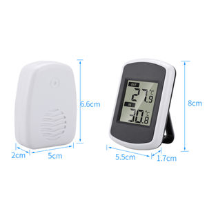 耐久性のあるプラスチック製ミニデジタルLCDワイヤレスセンサー温度計屋内および屋外433周波数 - Product Image 2