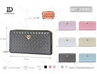 Women's Single Pull Wallet Large Size Zipper Closure Geometric Pattern Microfiber <b>Synthetic</b> <b>Leather</b> Simple Style - Product Image 1