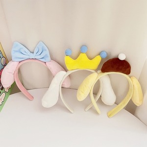 Banda para el pelo con lazo de corona de felpa de dibujos animados, accesorios para el pelo con dulce melodía Coolommy - Product Image 2