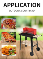 Barbecue portable pliable en fer pour jardin, camping et fêtes, modèle 2025, vente chaude
