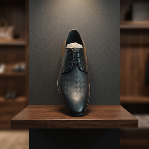 Chaussures habillées décontractées d'été pour hommes en cuir véritable à lacets, motif personnalisé, respirantes, légères, à bout pointu, personnalisables - Product Image 3