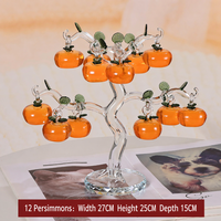Ornement en cristal Arbre de kaki, porte-bonheur pour tous les vœux, pour salon, cave à vin, entrée, décoration intérieure, cadeau de pendaison de crémaillère
