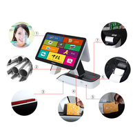 Système de point de vente tactile commercial tout-en-un ZHONGJI avec imprimante interne numérisation et impression de codes QR connectivité WiFi USB NFC