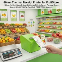 Printer Tagihan Desktop 80mm Kecepatan Tinggi 250mm/s Pemotong Otomatis WiFi LAN USB Multi Antarmuka Harga Grosir Pabrik