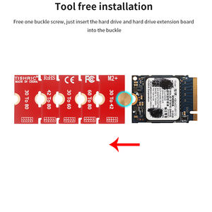 لوحة تمديد TISHRIC NVME M.2 SSD لأحجام 2230/42 2260 2280 مع تعديل حر، ملحق كمبيوتر، محول طويل الحجم، حامل بطاقة - Product Image 4