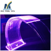 Fontaine de Cascade d'eau décorative, sans pvc, pour jardin extérieur, piscine en acrylique, lune, Spa, aménagement paysager