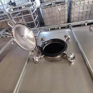 1000L acier inoxydable IBC fourre-tout tonne réservoir empilable de qualité alimentaire conteneur liquide en vrac industriel transport facile - Product Image 5