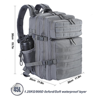 Mochila Táctica Trailpop Resistente de 48L, Fabricada en Poliéster 900D, con Múltiples Bolsillos, Ideal para Campismo, Supervivencia y Actividades al Aire Libre