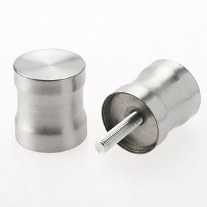 304 Stainless Steel <b>Door</b> <b>Handle</b> Set 3.8Cm Diameter 4.3Cm Height With 5Cm Screw For <b>Toilet</b> Washroom Swing <b>Door</b> - Product Image 4