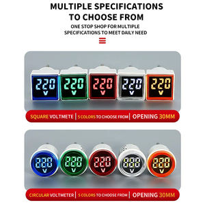 SHSNAO <span class=keywords><strong>Mini</strong></span> Auto <span class=keywords><strong>Voltmeter</strong></span> - Europese Standaard Aansluiting IP53 Geclassificeerd ABS Materiaal Hoge Nauwkeurigheid Circulair Ontwerp Hoge Kwaliteit Lage Prijs - Product Image 4