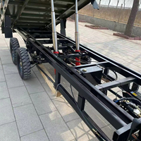 Camion benne hydraulique 350 CC refroidi par eau, 5 roues, double essieu, avec caisse de chargement personnalisée 3,0x1,5 m pour la construction, l'exploitation minière et l'agriculture