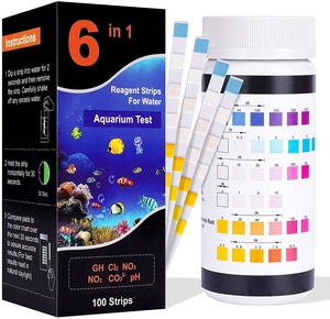 6 in 1 water test strips fish tank aquarium water testing kit