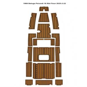 Plancher en teck EVA moderne pour yacht Beluga Perondi 16 Rib de 1999, grain de bois antidérapant pour extérieur, installation facile par clic - eBay - Product Image 1
