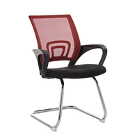 Chaise de bureau ergonomique moderne en maille avec hauteur réglable et pieds pivotants chromés pour utilisation en conférence informatique - Employés et étudiants