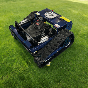 جزازة عشب آلية تعمل بالبنزين مع جهاز تحكم عن بعد، مزودة بمسار مطاطي لقطع العشب في جميع التضاريس - Product Image 6