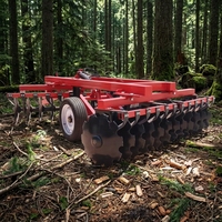 Herse à disques diesel à trois points pour tracteur agricole, cultivateur avec boîte de vitesses pour terrains montagneux