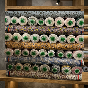 Lote de tela ecológica ultraligera de rayón crepé estampado tejido de 130 cm en stock - Product Image 3