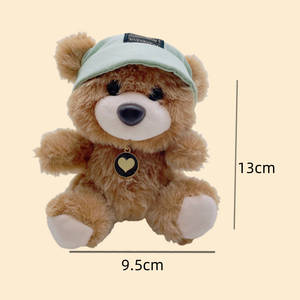 Lindo Oso de Peluche con Gorro, Colgante para Bolsa, Regalo de Cumpleaños para Niñas, Llavero de Peluche - Product Image 5