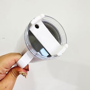20oz Travel Tumbler <b>with</b> Handle Insulated <b>Coffee</b> <b>Mug</b> Metal Insulated White Travel <b>Mug</b> <b>with</b> <b>Lid</b> and Straw for Hot Printing - Product Image 5