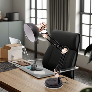 SML ، طاولة ذراع ، مصباح مكتبي ساطع E27 مع مشبك للقراءة الجمهي-ذهبي - Product Image 5